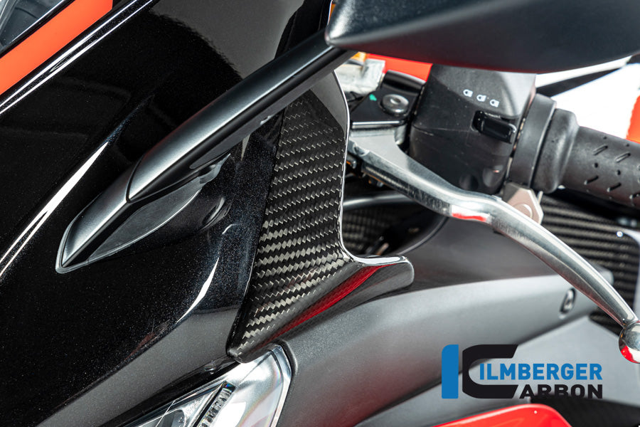 Ilmberger Carbon Wind Deflector on the Top Fairing, Left Side for the Aprilia RSV4 2021