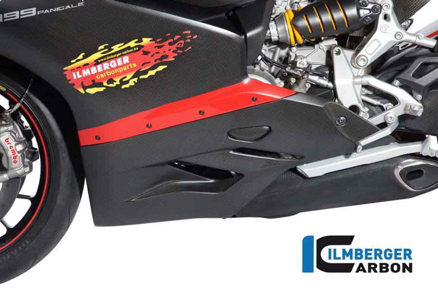Ilmberger Carbon Bellypan, Left Side Matt for the Ducati 1199 Panigale '12-14 / 899 Panigale '13-14