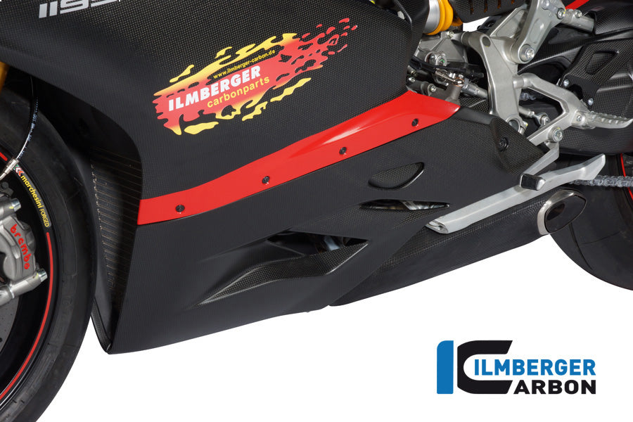 Ilmberger Carbon Bellypan, Left Side Matt for the Ducati 1199 Panigale '12-14 / 899 Panigale '13-14