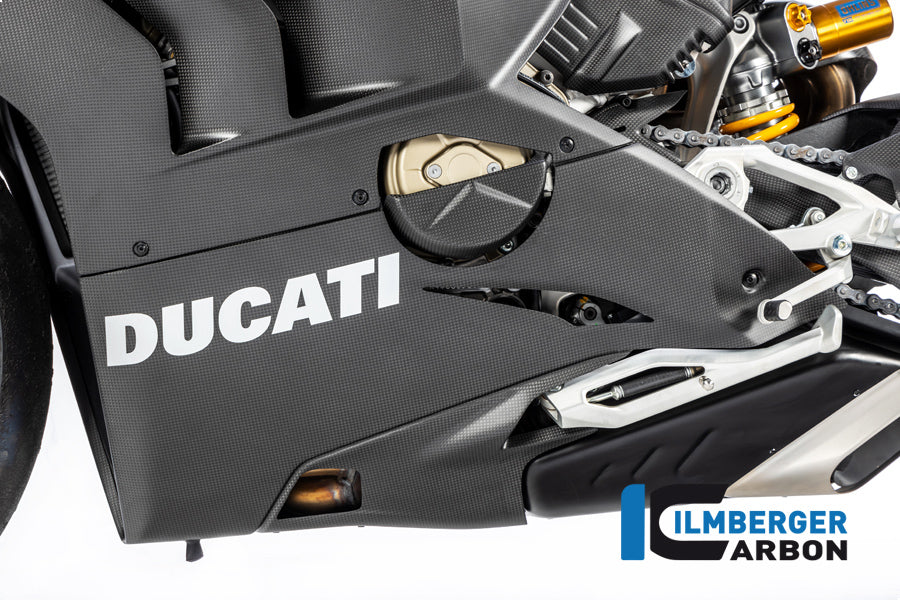 Ilmberger Carbon Bottom Side Panel, Left for the Ducati Panigale V4,V4 S '18-20 / V4 R '19-21
