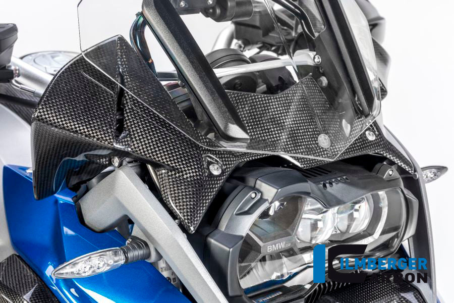 Ilmberger Carbon Windprotector on the Instruments for the BMW R 1200 GS 2017