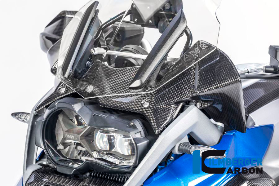 Ilmberger Carbon Windprotector on the Instruments for the BMW R 1200 GS 2017