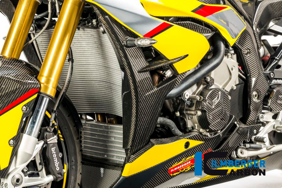 Ilmberger Carbon Radiator Cover incl. Batch Holder, Left Side for the BMW S 1000 XR 2015-2019