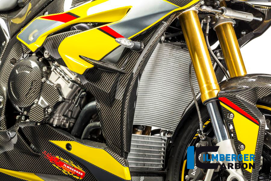 Ilmberger Carbon Radiator Cover incl. Batch Holder, Right Side for the BMW S 1000 XR 2015-2019