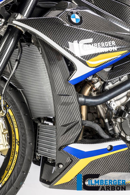 Ilmberger Carbon Radiator Cover / Badge Holder, Left Side for the BMW S 1000 R 2017