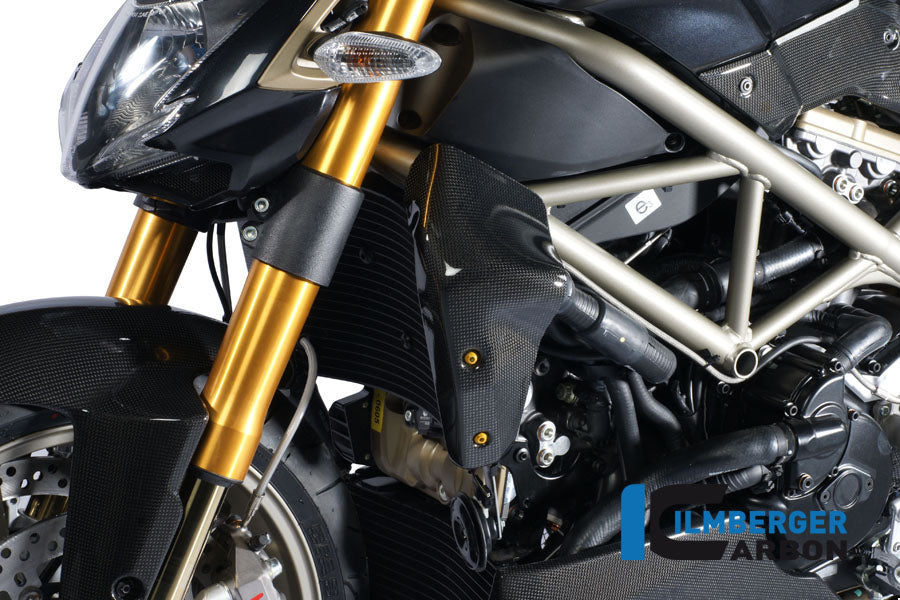Ilmberger Carbon Watercooler Cover Left, Side Carbon for the Ducati Streetfighter 1100 '09 / Streetfighter 848 '12