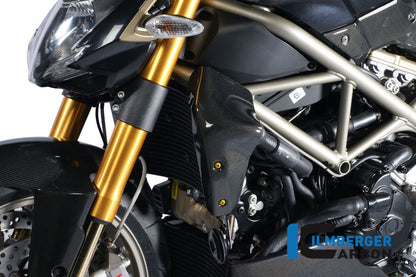 Ilmberger Carbon Watercooler Cover Left, Side Carbon for the Ducati Streetfighter 1100 '09 / Streetfighter 848 '12
