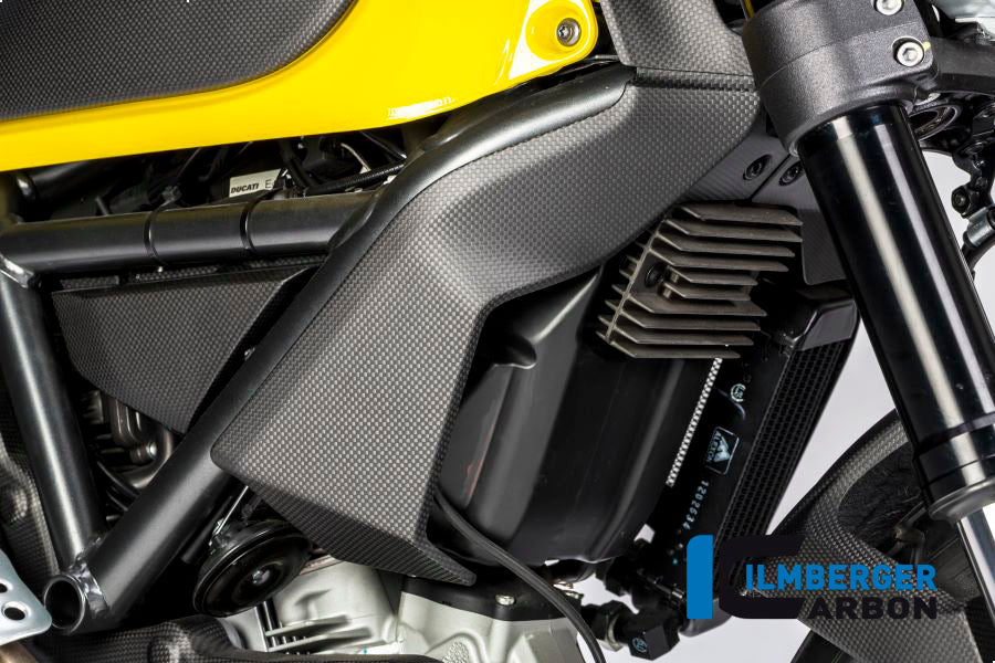 Ilmberger Carbon Radiator Cover, Right for the Ducati Scrambler Icon / Scrambler Full Throttle '14-25 / Scrambler Classic '14-20 ETC