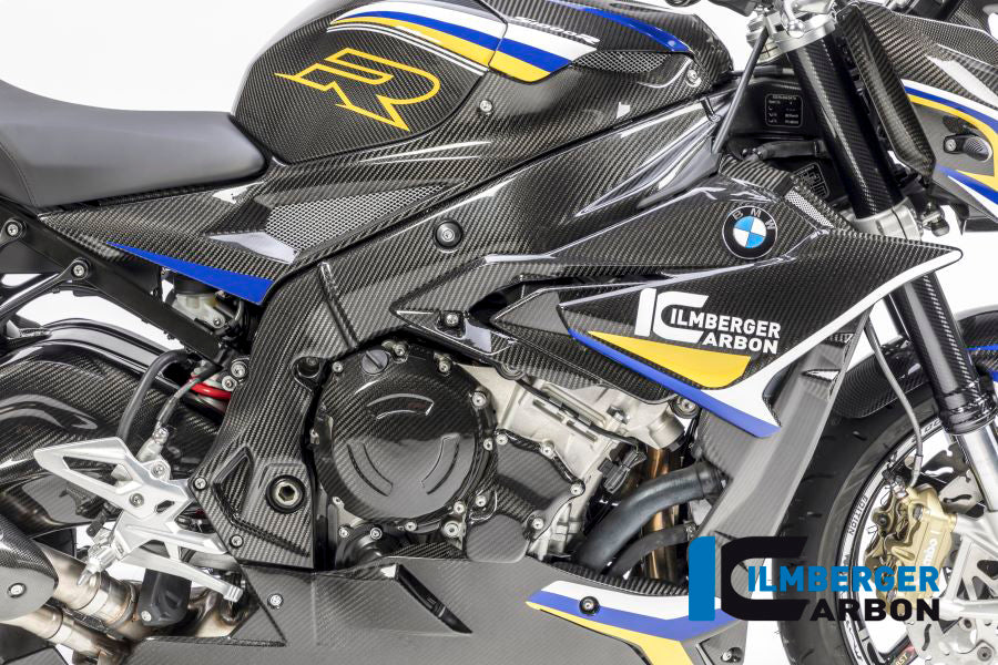 Ilmberger Carbon Radiator Cover / Badge Holder, Right Side for the BMW S 1000 R 2017