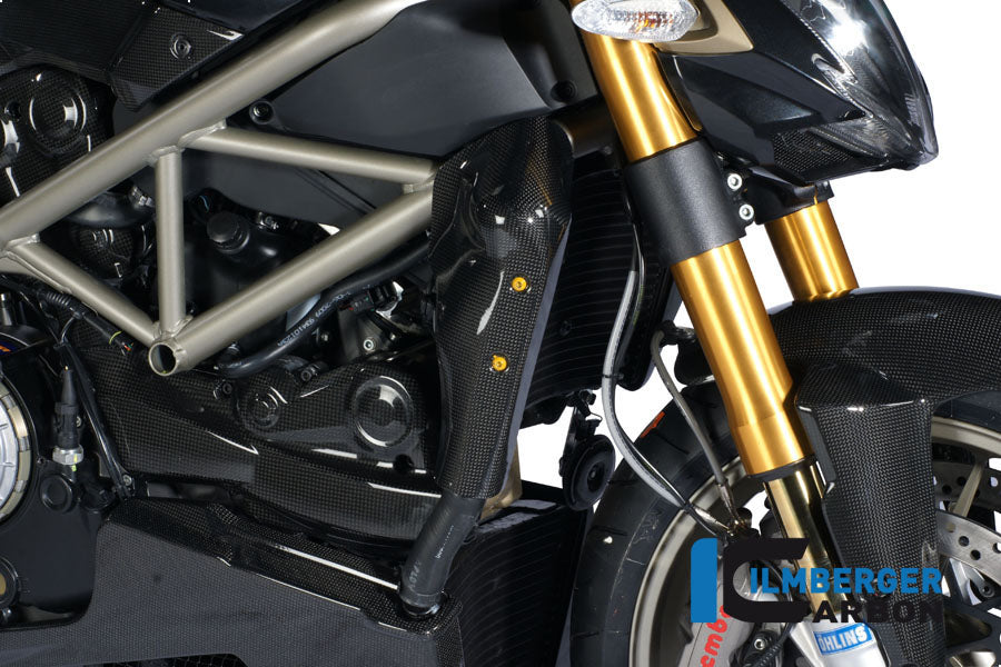Ilmberger Carbon Watercooler Cover Right, Side Carbon for the Ducati Streetfighter 1100 '09 / Streetfighter 848 '12