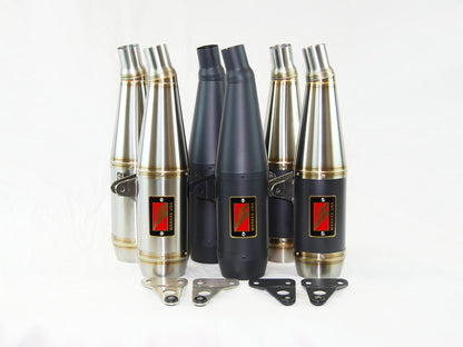 Competition Werkes GP Dual Slip On Exhaust for the Moto Guzzi V7  (all models) (08-14)