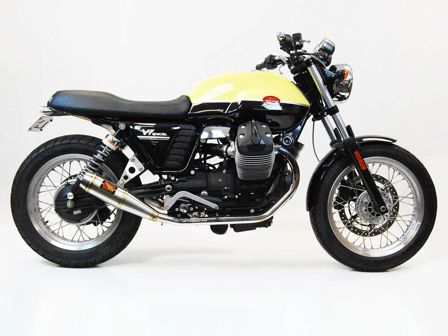 Competition Werkes GP Dual Slip On Exhaust for the Moto Guzzi V7  (all models) (08-14)