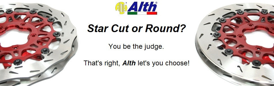 Alth 'Street' version Front Brake Rotor Pair for Bikes Without Traction Control / ABS