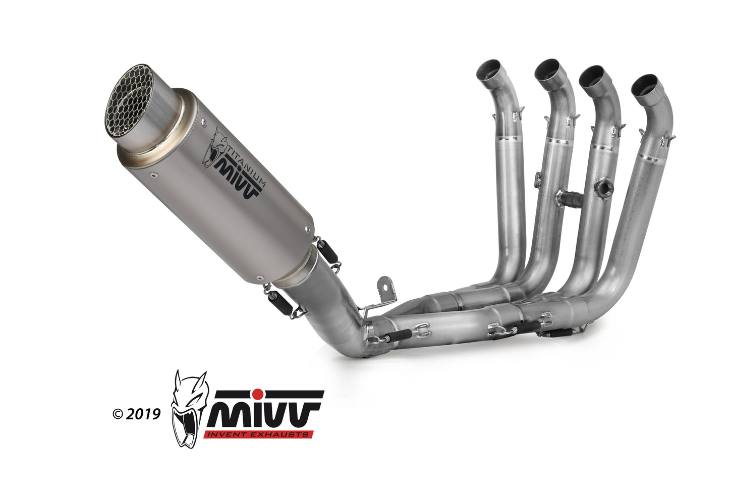 MIVV Full System 4x2x1, GPpro Stainless Steel, Standard Exhaust For BMW S 1000 RR 2017-2018
