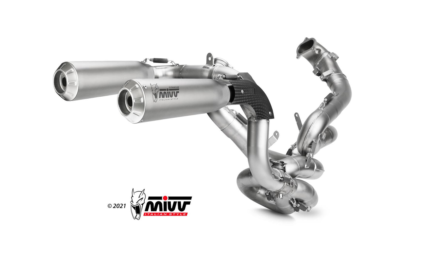 MIVV Full System 2x2, X-M1 Titan, Alto/High up Exhaust For Ducati Panigale V2 2020-2021