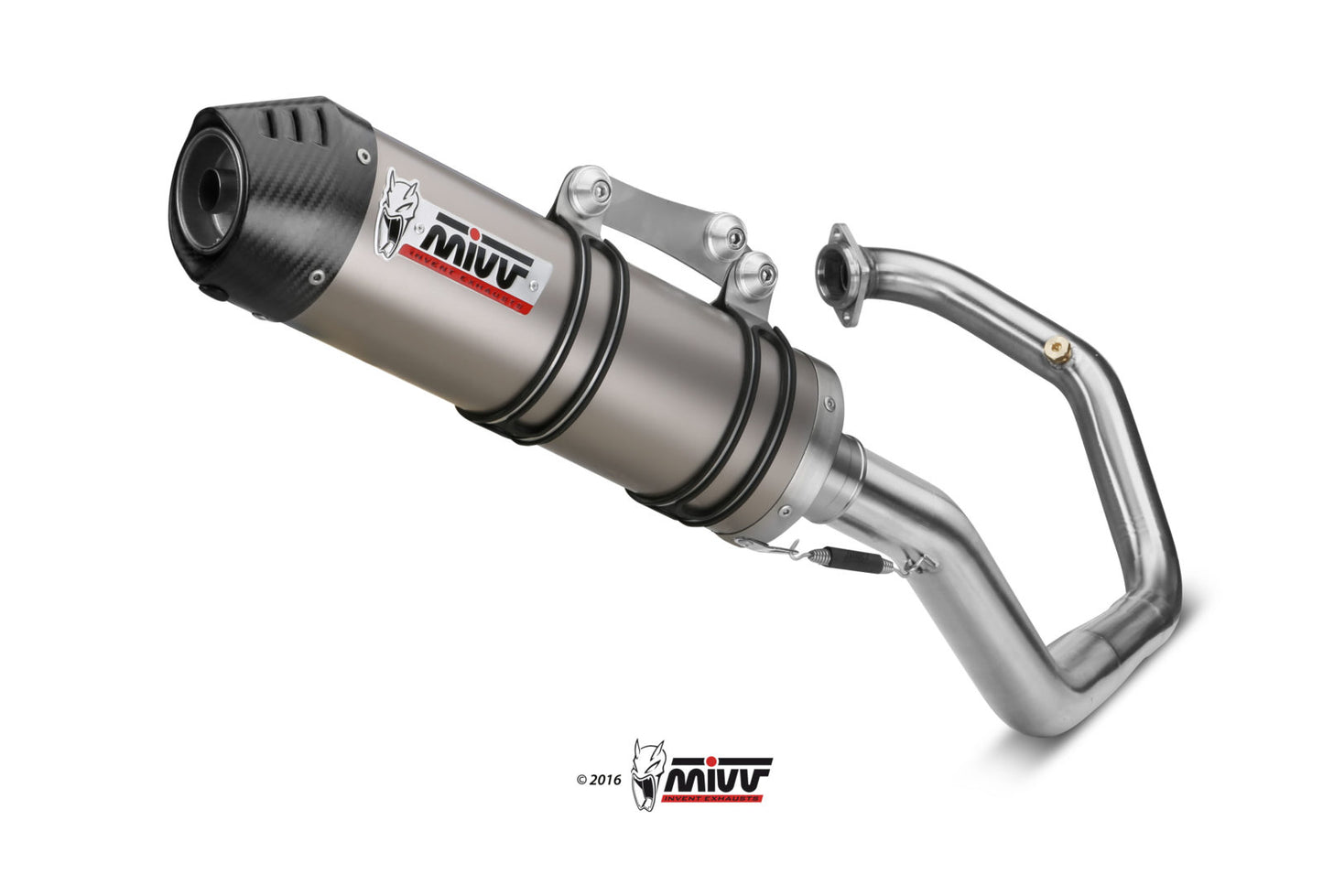 MIVV Full System 1x1, Oval Titanium, Standard Exhaust For KTM 690 Supermoto 2007-2012