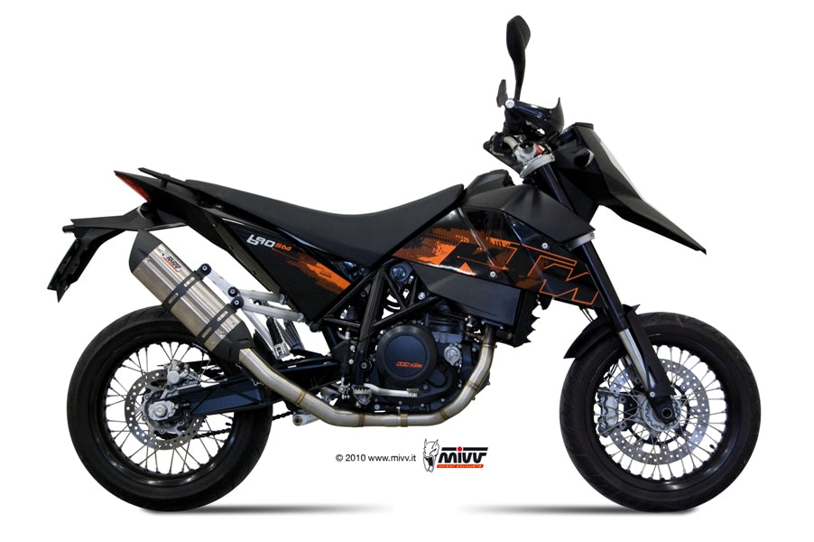 MIVV Full System 1x1, Suono Stainless Steel, Exhaust For KTM 690 Supermoto 2007-2012