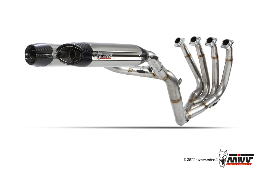 MIVV Full System 4x2x2, Suono Stainless Steel, Sub-code/Underseat Exhaust For Yamaha YZF-R1 2009-2014