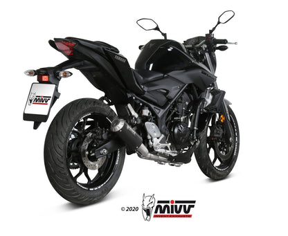 MIVV Full System 2x1, MK3 Black, Standard Exhaust For Yamaha YZF R25/YZF R3 15-20, MT-03 16-22