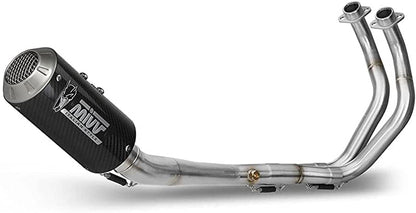 MIVV Full System 2x1, MK3 Black, Standard Exhaust For Yamaha YZF R25/YZF R3 15-20, MT-03 16-22