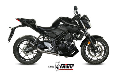 MIVV Full System 2x1, MK3 Carbon, Standard Exhaust For Yamaha YZF R25/YZF R3 15-20, MT-03 16-22