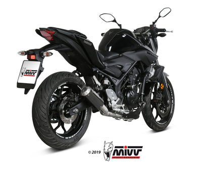 MIVV Full System 2x1, MK3 Carbon, Standard Exhaust For Yamaha YZF R25/YZF R3 15-20, MT-03 16-22