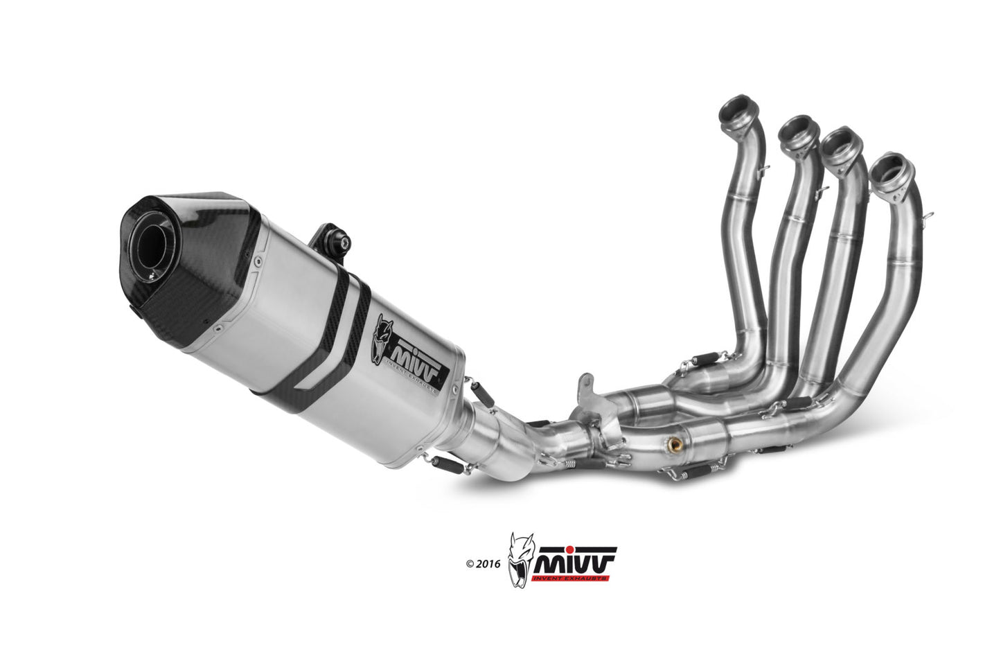 MIVV Full System 4x2x1, Speed Edge Stainless Steel, Standard Exhaust For Yamaha YZF-R1 2015-2022