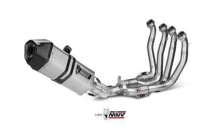 MIVV Full System 4x2x1, Speed Edge Stainless Steel, Standard Exhaust For Yamaha YZF-R1 2015-2022