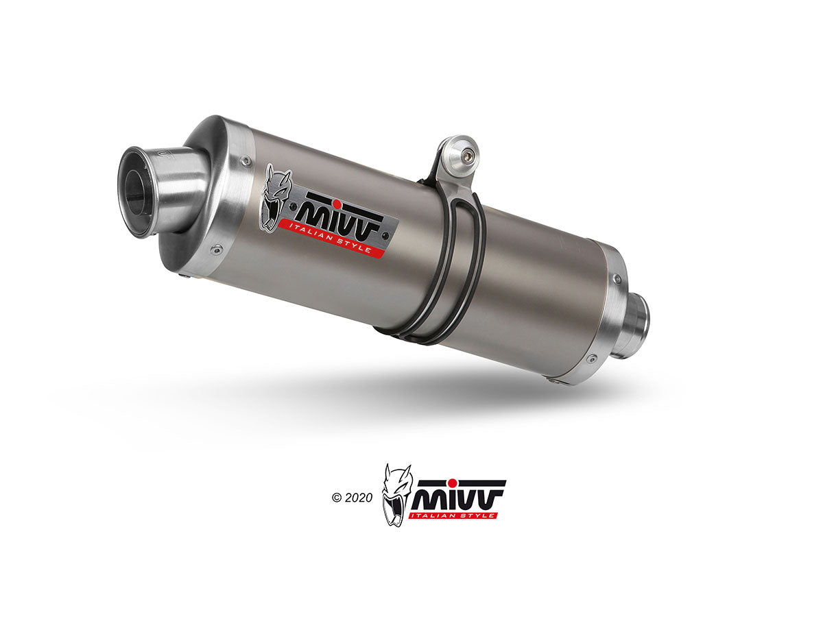 MIVV Slip-on, Oval Titanium, Standard Exhaust For Yamaha FZ6 Fazer 1998-2003