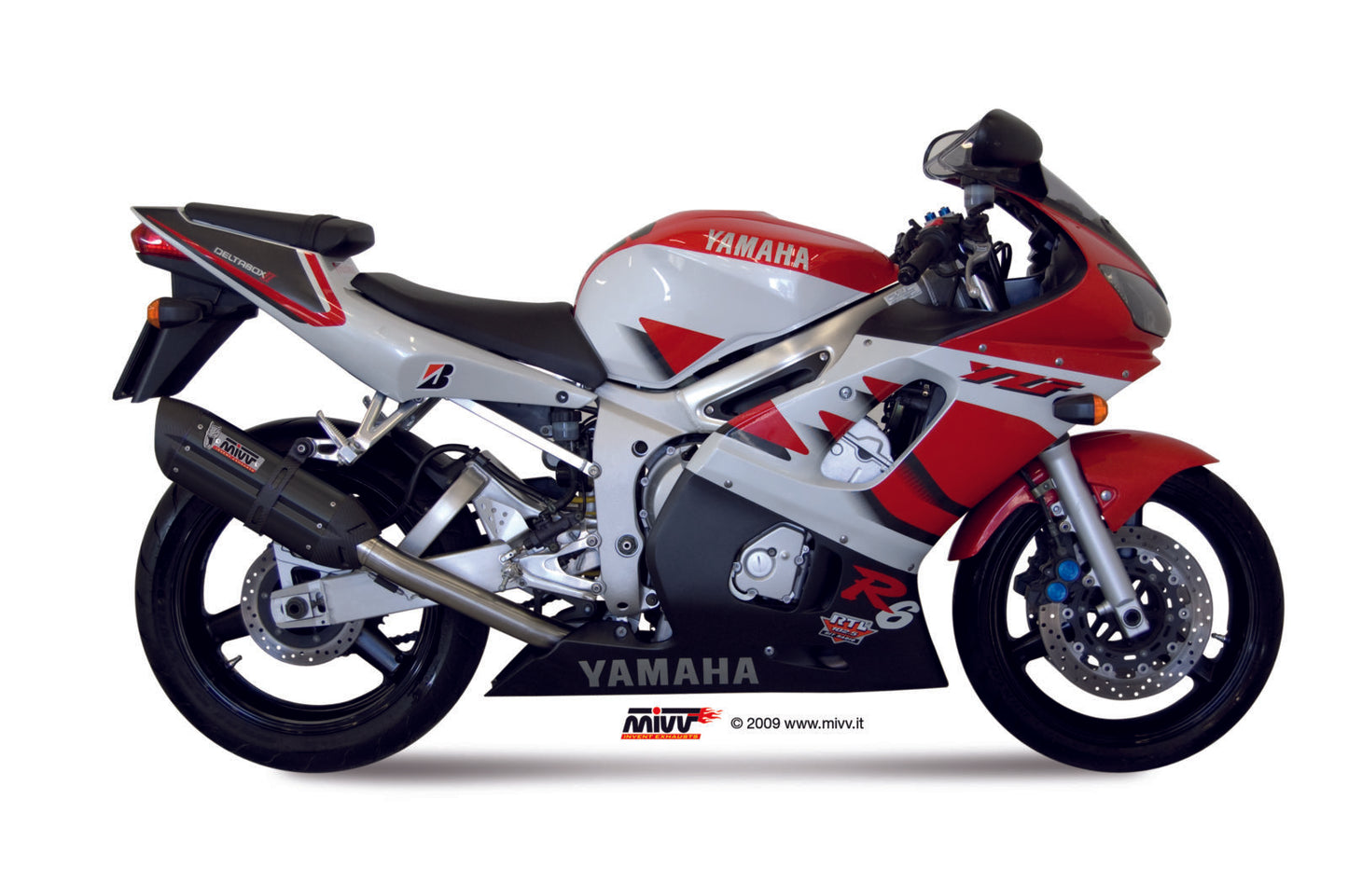 MIVV Slip-on, Suono Black, Standard Exhaust For Yamaha YZF-R6 1999-2002