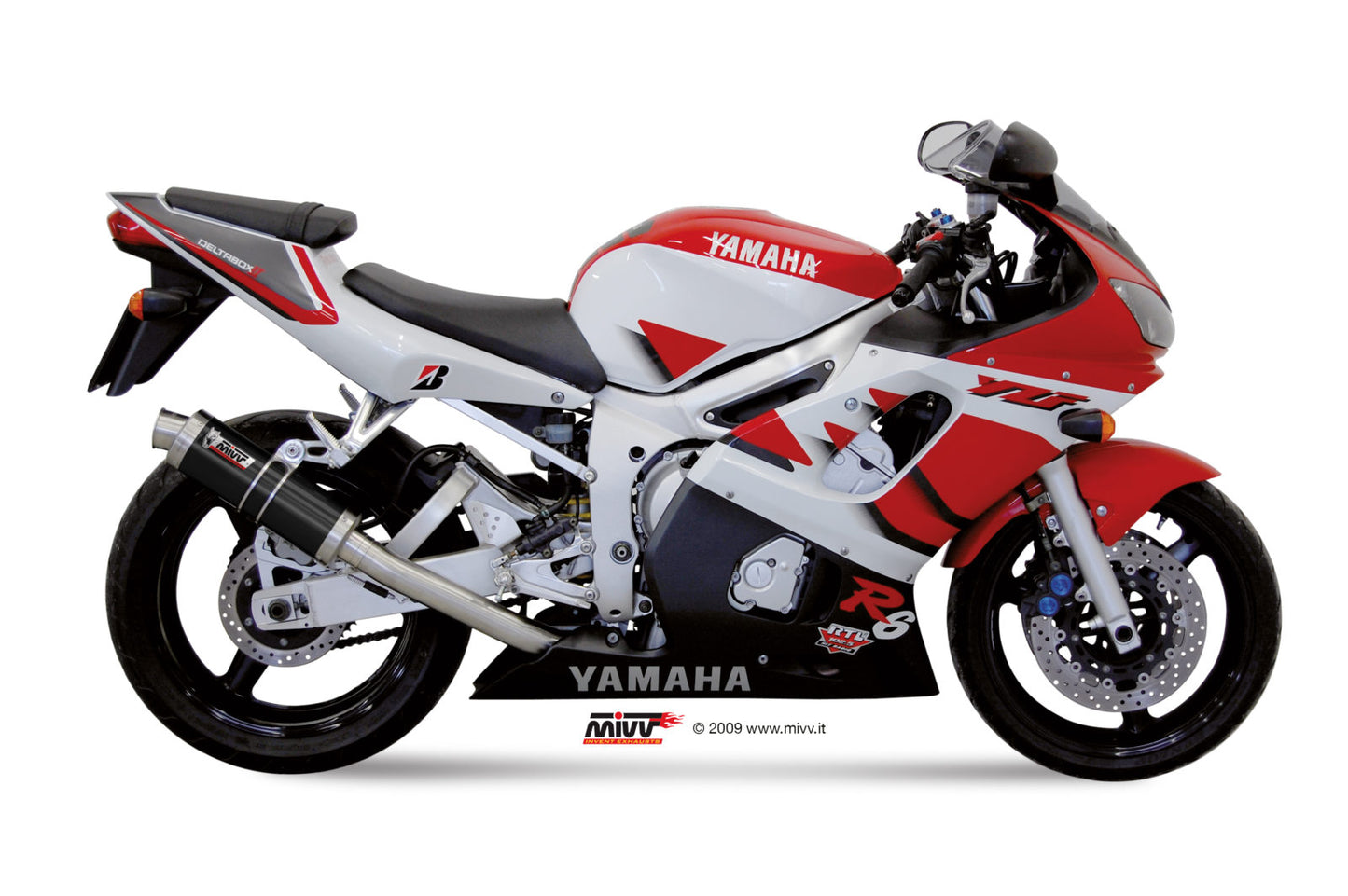 MIVV Slip-on, GP Black, Standard Exhaust For Yamaha YZF-R6 1999-2002