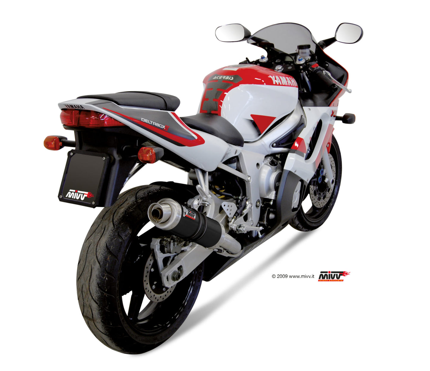 MIVV Slip-on, GP Black, Standard Exhaust For Yamaha YZF-R6 1999-2002