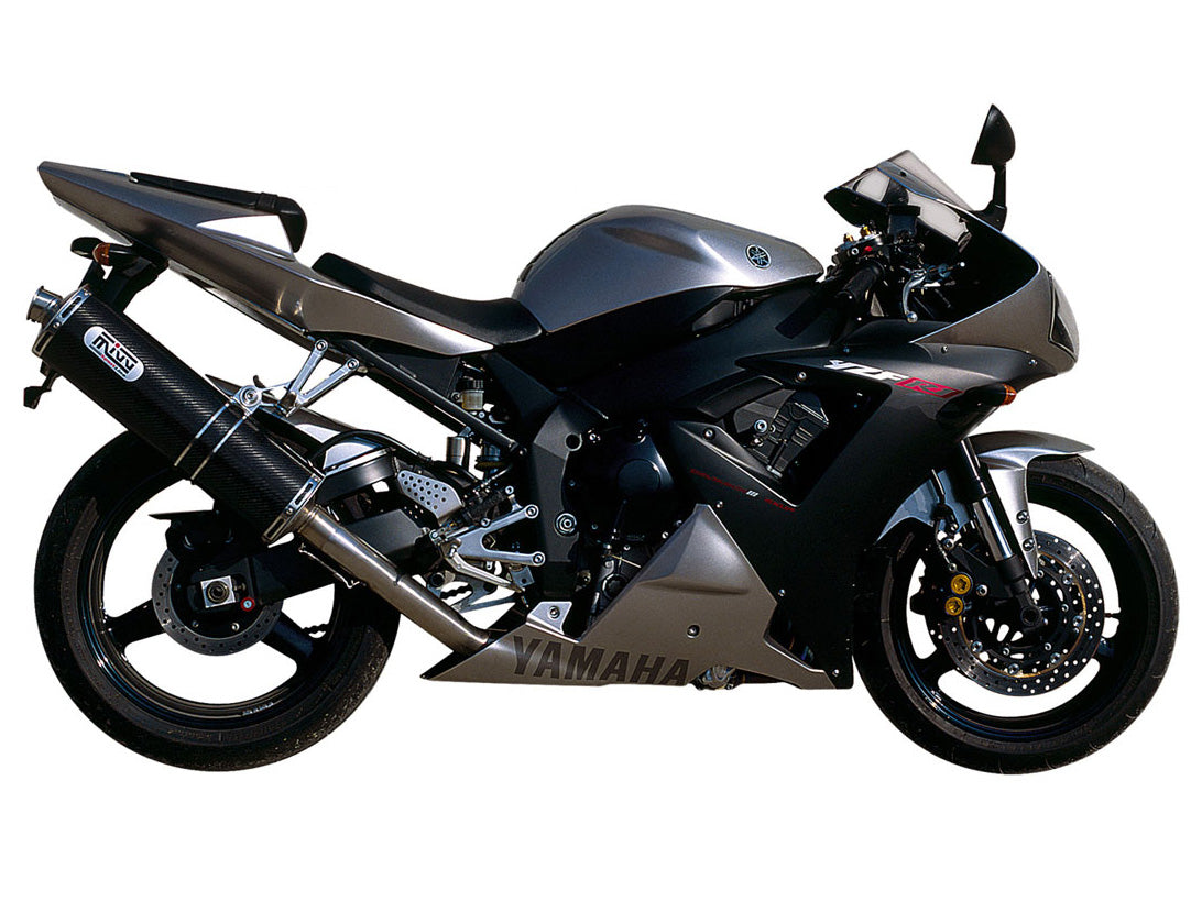 MIVV Slip-on, Oval Carbon, Standard Exhaust For Yamaha YZF-R1 2002-2003