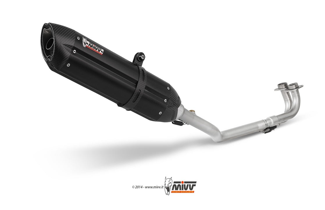 MIVV Full System 2x1, Suono Black, Standard Exhaust For Yamaha T-Max 500 2001-2007