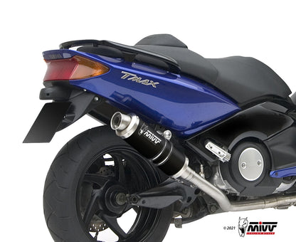 MIVV Full System 2x1, GP Black, Standard Exhaust For Yamaha T-Max 500 2001-2007
