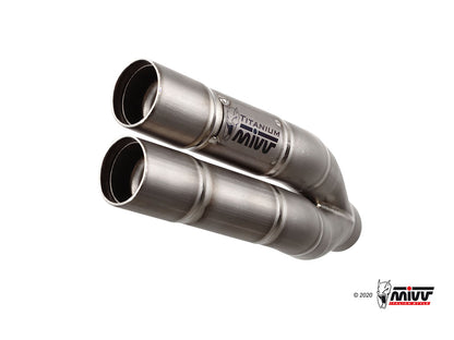 MIVV Slip-on, Double Gun Full Titanium, Standard Exhaust For Yamaha YZF-R6 2006-2016