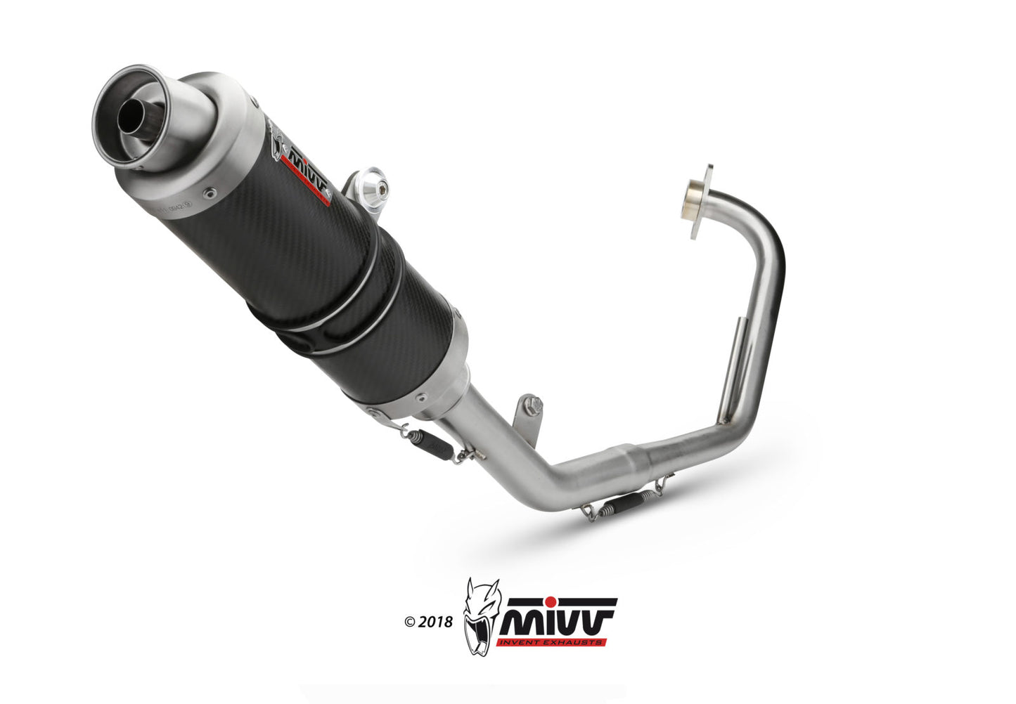 MIVV Full System 1x1, GP Carbon, Standard Exhaust For Yamaha YZF R125 2008-2013