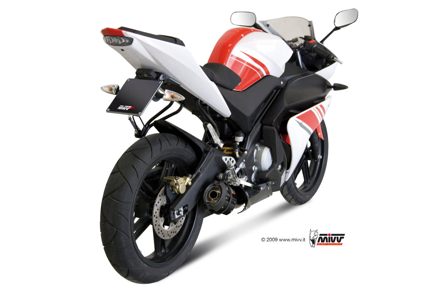 MIVV Full System 1x1, Suono Black, Standard Exhaust For Yamaha YZF R125 2008-2013