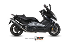 MIVV Full System 2x1, Speed Edge Black, Standard Exhaust For Yamaha T-Max 500 2008-2011