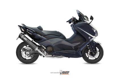 MIVV Full System 2x1, Stronger Black, Standard Exhaust For Yamaha T-Max 530 2012-2016