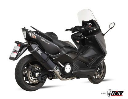 MIVV Full System 2x1, Speed Edge Black, Standard Exhaust For Yamaha T-Max 530 2012-2016