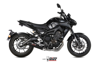 MIVV Full System 3x1, Oval Carbon, Standard Exhaust For Yamaha MT-09 / FZ-09 2013-2020