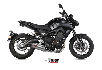 MIVV Full System 3x1, Oval Titanium, Standard Exhaust For Yamaha MT-09 / FZ-09 2013-2020