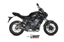 MIVV Full System 2x1, Oval Carbon, Standard Exhaust For Yamaha MT-07 / FZ-07 2014-2022