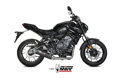 MIVV Full System 2x1, Oval Carbon, Standard Exhaust For Yamaha MT-07 / FZ-07 2014-2022