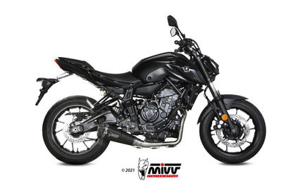 MIVV Full System 2x1, Delta Race Black, Standard Exhaust For Yamaha MT-07 / FZ-07 2014-2022