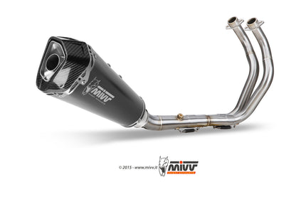 MIVV Full System 2x1, Delta Race Black, Standard Exhaust For Yamaha MT-07 / FZ-07 2014-2022