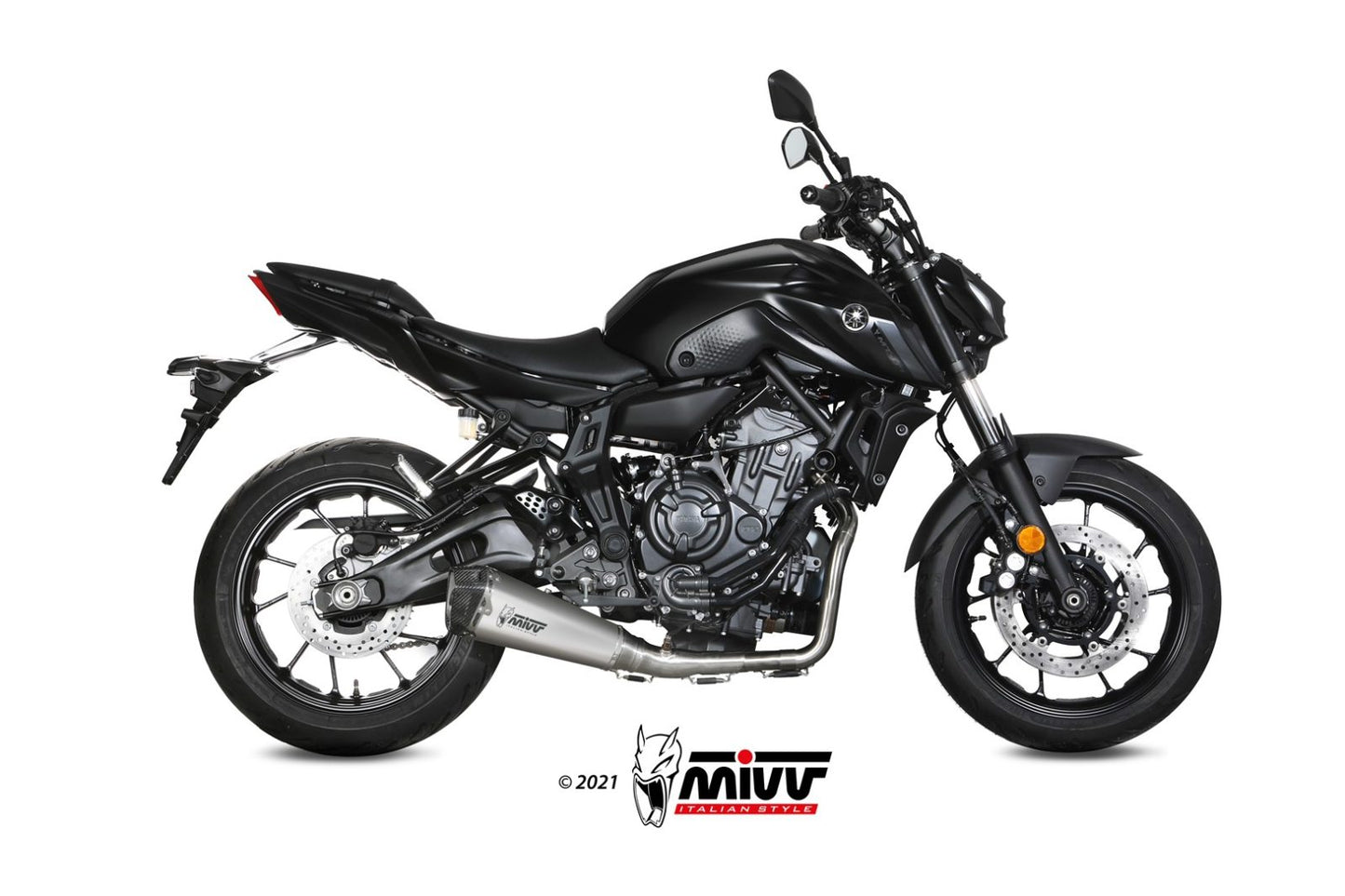 MIVV Full System 2x1, Delta Race Stainless Steel, Standard Exhaust For Yamaha MT-07 / FZ-07 2014-2022