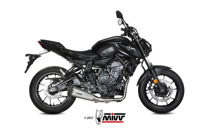 MIVV Full System 2x1, Delta Race Stainless Steel, Standard Exhaust For Yamaha MT-07 / FZ-07 2014-2022