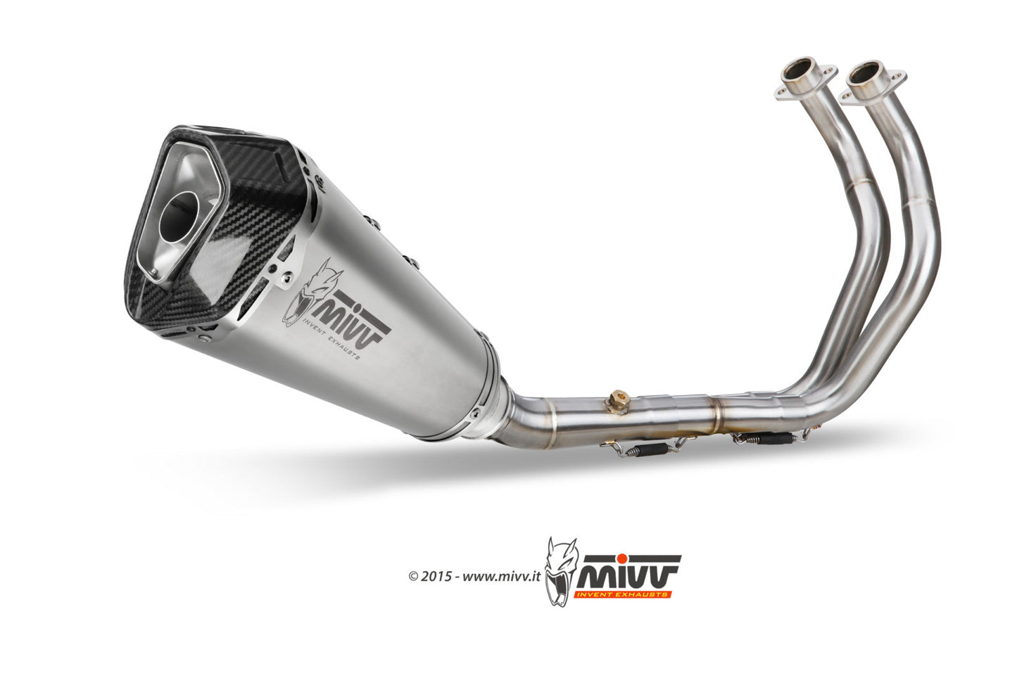 MIVV Full System 2x1, Delta Race Stainless Steel, Standard Exhaust For Yamaha MT-07 / FZ-07 2014-2022
